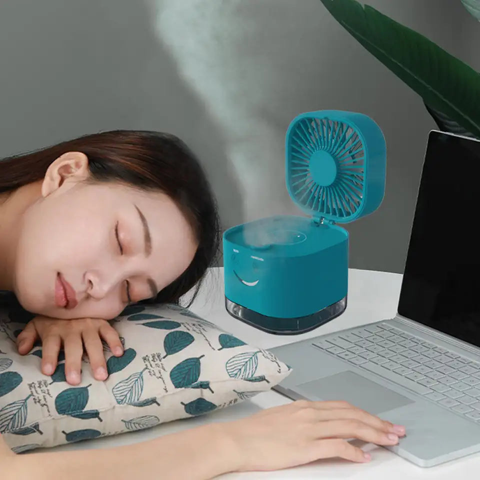 Smiley Fan Humidifier, Mini Desktop Humidifier Spray Fan, USB Cube Folding Fan, Portable Mini Fan Humidifier, Magic Cube Folding Spray Fan, Air Cooled Folding Humidifier Smiley Fan Humidifier, Mini Desktop Humidifier Spray Fan, USB Cube Folding Fan, Portable Mini Fan Humidifier, Magic Cube Folding Spray Fan, Air Cooled Folding Humidifier
